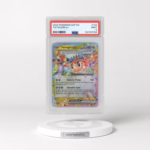 2024 Pokémon Ssp EN-Surging Sparks #142 Tatsugiri EX - Holo (PSA 9 MINT)