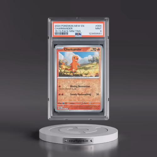 2024 Pokémon Mew EN-151 #004 Charmander - 151 5-Pack Mini Tins (PSA 9 MINT)