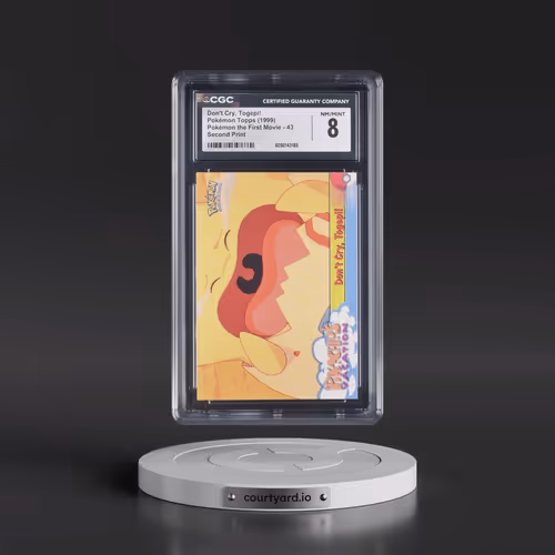 1999 Pokémon the First Movie #43 Don't Cry, Togepi! - Second Print (Black Topps Logo) (CGC 8 NM-MT)