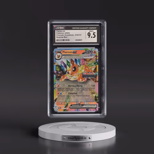 2025 Pokémon Pre EN-Prismatic Evolutions #014 Flareon EX - Holo Surprise Box Exclusive (CGC 9.5 MINT