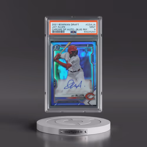 2021 Bowman Draft Chrome Draft Pick Autographs #CDAJA Jay Allen - Blue Refractor (PSA 9 MINT)