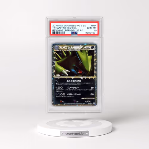 2010 Pokémon Reviving Legends #044 Tyranitar - 1st Edition Reverse Foil (PSA 10 GEM MINT)