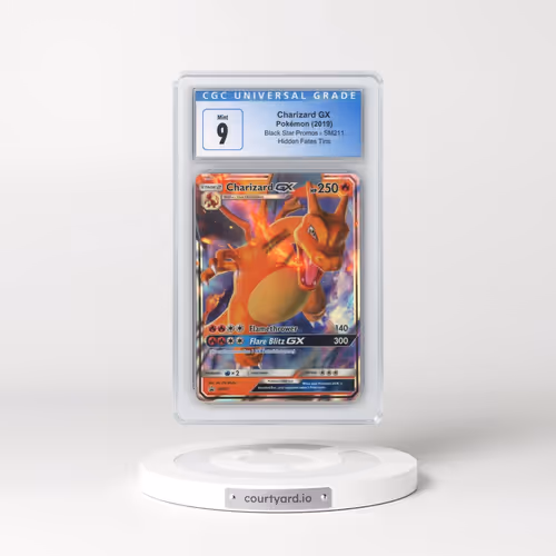 2016 Black Star Promos - Sun & Moon #SM211 Charizard GX - Hidden Fates Tin (Holo) (CGC 9 MINT)