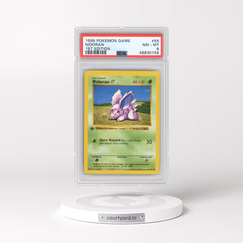 1999 Pokémon Game #55 Nidoran - 1st Edition (PSA 8 NM-MT)