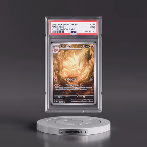 2023 Pokémon Obf EN-Obsidian Flames #199 Ninetales - Illustration Rare (PSA 9 MINT)