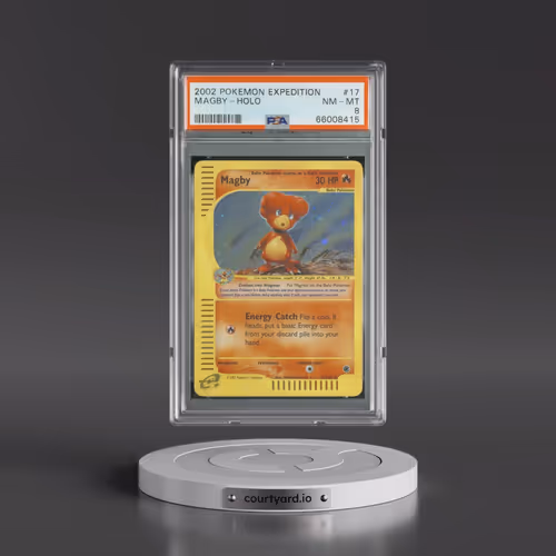 2002 Pokémon Expedition #17 Magby - Holo (PSA 8 NM-MT)