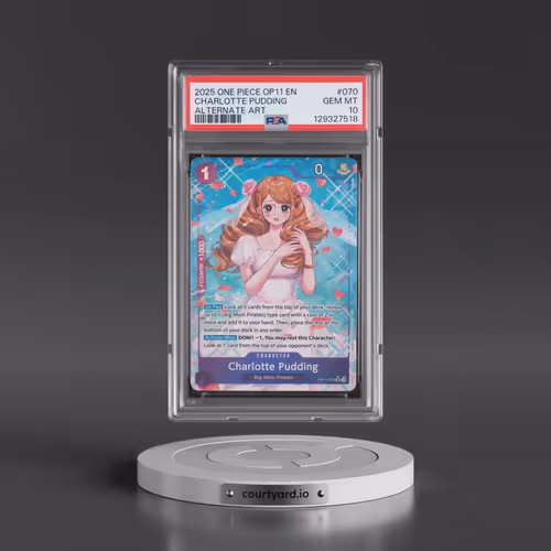 2025 One Piece OP11-A Fist of Divine Speed #070 Charlotte Pudding - Alternate Art (PSA 10 GEM MINT)