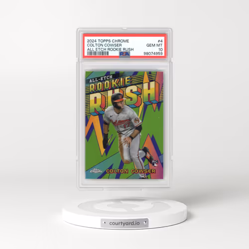 2024 Topps Chrome Chrome All Etch Rookie Rush #4 Colton Cowser (PSA 10 GEM MINT)