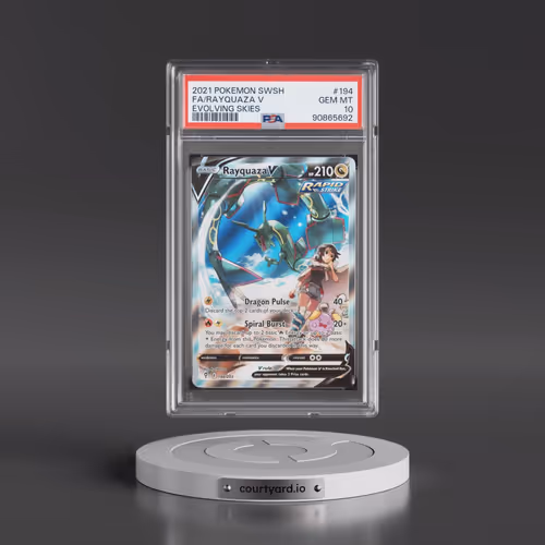 2021 Pokémon Sword & Shield Evolving Skies #194 Rayquaza V - Holo Full Art (PSA 10 GEM MINT)