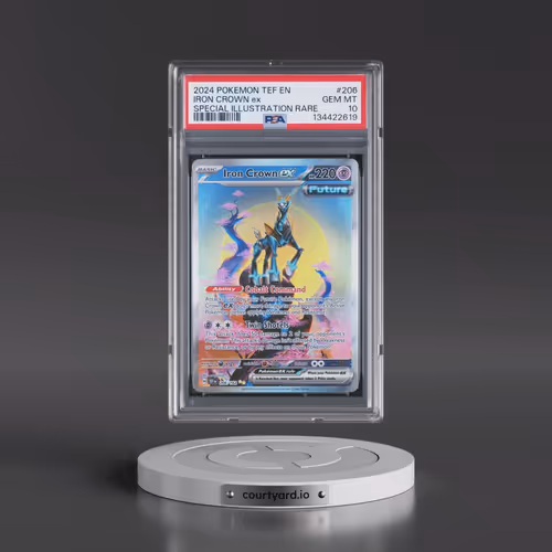2024 Pokémon Tef EN-Temporal Forces #206 Iron Crown EX - Holo Special Illustration Rare (PSA 10 GEM