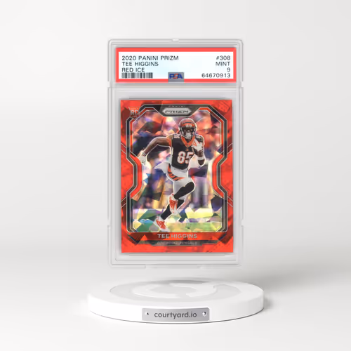 2020 Panini Prizm #308 Tee Higgins - Red Ice (PSA 9 MINT)