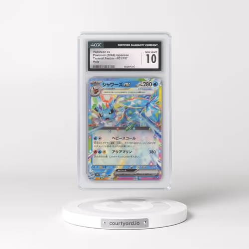 2024 Pokémon Sv8a-Terastal Fest EX #031 Vaporeon EX - Holo (CGC 10 GEM MINT)