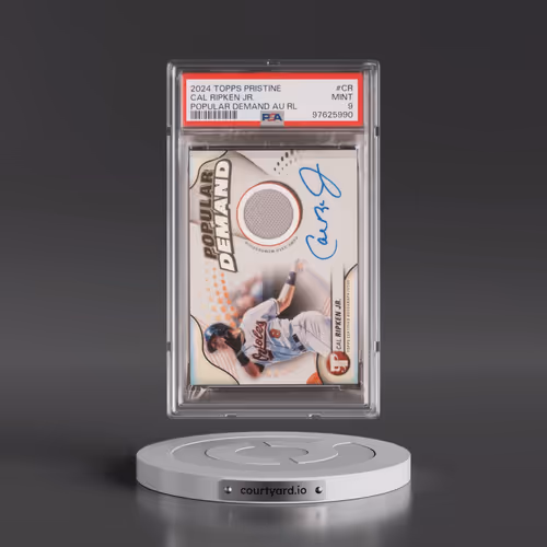 2024 Topps Pristine Popular Demand Autograph Relics #CR Cal Ripken Jr. (PSA 9 MINT)