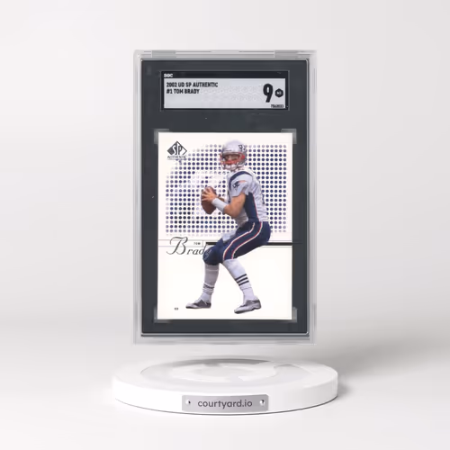2002 Upper Deck SP Authentic #1 Tom Brady (SGC 9 MINT)