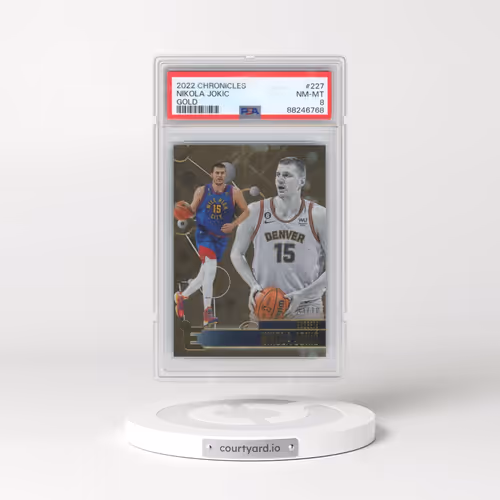 2022 Panini Chronicles #227 Nikola Jokic - Gold (PSA 8 NM-MT)