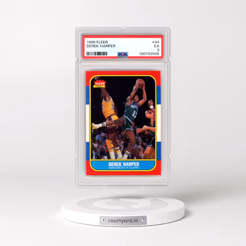 1986 Fleer #44 Derek Harper (PSA 5 EX)
