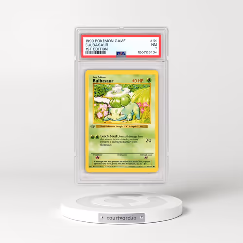1999 Pokémon Game #44 Bulbasaur - 1st Edition (PSA 7 NM)