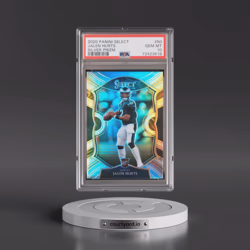 2020 Panini Select #50 Jalen Hurts - Silver Prizm (PSA 10 GEM MINT)
