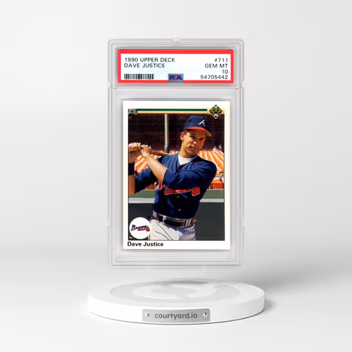 1990 Upper Deck #711 Dave Justice (PSA 10 GEM MINT)