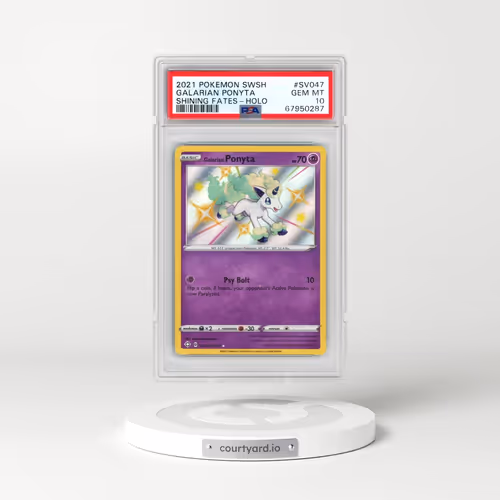 2021 Pokémon Sword & Shield Shining Fates #SV047 Galarian Ponyta - Holo (PSA 10 GEM MINT)