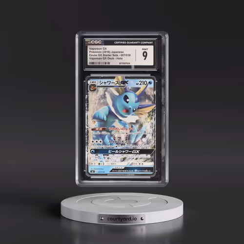2018 Eevee GX Starter Sets #007/038 Vaporeon GX - Holo (CGC 9 MINT)