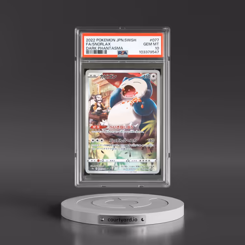2022 Pokémon Sword & Shield Dark Phantasma #077 Snorlax - Full Art (PSA 10 GEM MINT)