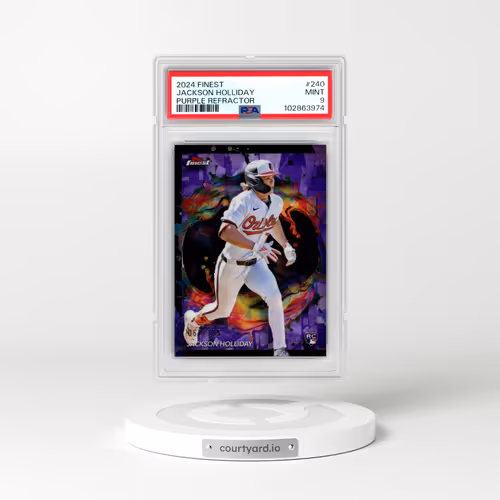 2024 Topps Finest #240 Jackson Holliday - Purple Refractor (PSA 9 MINT)