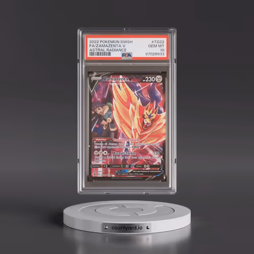 2022 Pokémon Sword & Shield Astral Radiance #TG22 Zamazenta V - Holo Full Art (PSA 10 GEM MINT)