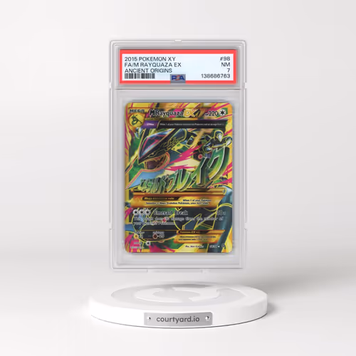 2015 Pokémon XY Ancient Origins #98 M Rayquaza EX - Holo Full Art (PSA 7 NM)