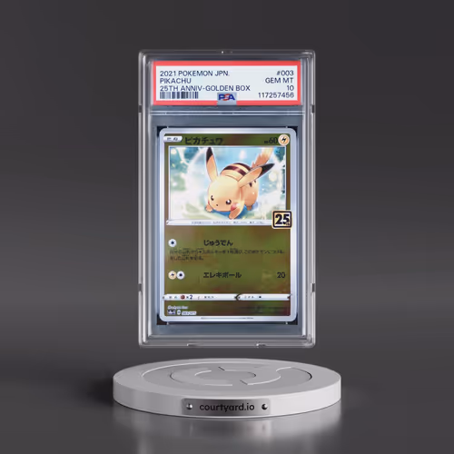 2021 Pokémon Asia 25th Anniversary Promo #003 Pikachu - Golden Box (PSA 10 GEM MINT)