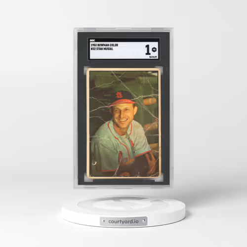 1953 Bowman Color #32 Stan Musial (SGC 1 PR)