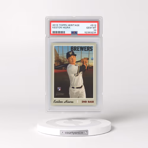 2019 Topps Heritage #512 Keston Hiura (PSA 10 GEM MINT)