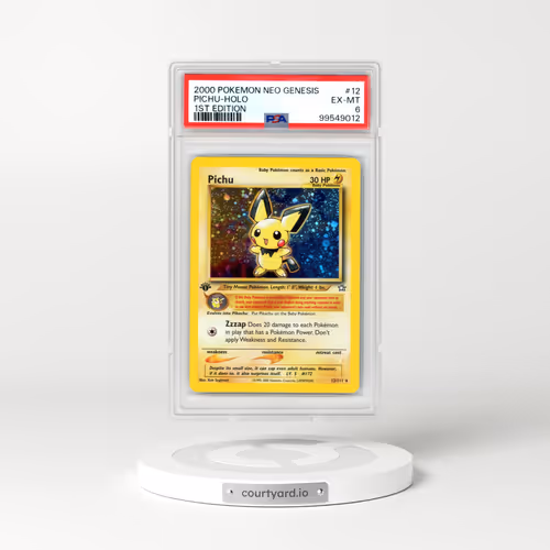 2000 Pokémon Neo Genesis #12 Pichu - 1st Edition Holo (PSA 6 EX-MT)