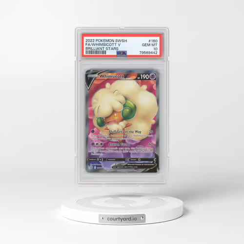 2022 Pokémon Sword & Shield Brilliant Stars #160 Whimsicott V - Holo Full Art (PSA 10 GEM MINT)
