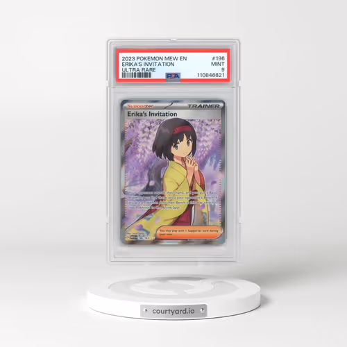 2023 Pokémon Mew EN-151 #196 Erika's Invitation - Ultra Rare (PSA 9 MINT)
