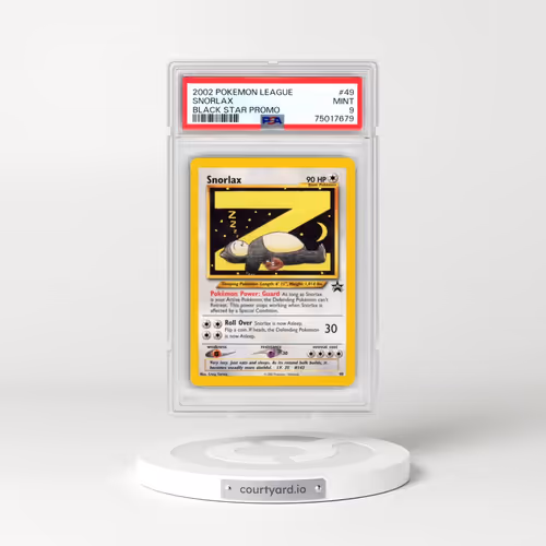 2002 Pokémon League Promo Black Star #49 Snorlax (PSA 9 MINT)
