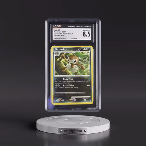 2007 Diamond & Pearl #57/130 Nuzleaf - Reverse Holo (CGC 8.5 NM-MT+)