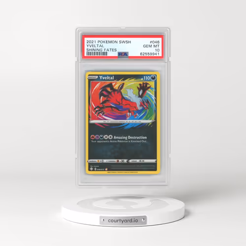 2021 Pokémon Sword & Shield Shining Fates #046 Yveltal (PSA 10 GEM MINT)