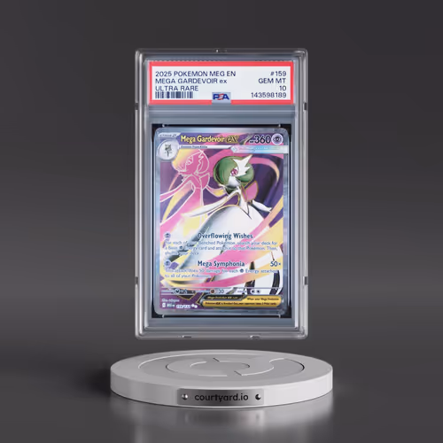 2025 Pokémon Meg EN-Mega Evolution #159 Mega Gardevoir EX - Holo Ultra Rare (PSA 10 GEM MINT)