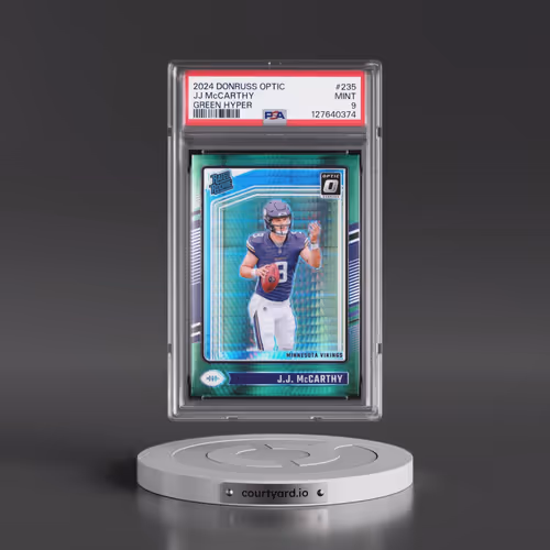 2024 Panini Donruss Optic #235 JJ McCarthy - Green Hyper (PSA 9 MINT)