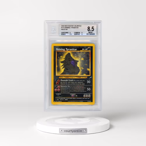 2002 Neo Destiny #113 Shining Tyranitar - Holo (BGS 8.5 NM-MT+)