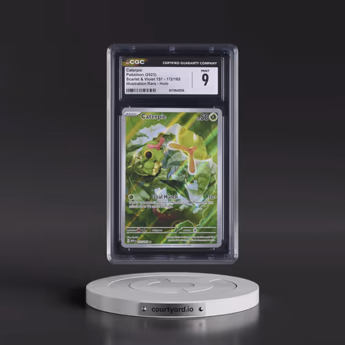 2023 Scarlet & Violet 151 - MEW EN #172/165 Caterpie - Illustration Rare Holo (CGC 9 MINT)