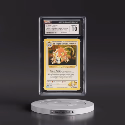 2023 Trading Card Game Classic - CLV, CLC, CLB #016/034 Lt. Surge's Raticate - Blastoise & Suicu