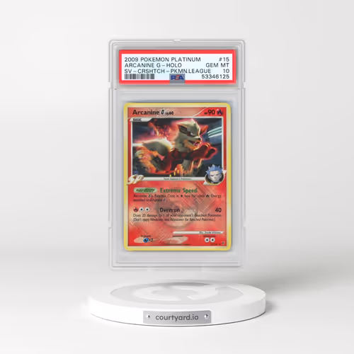 2009 Pokémon Platinum Supreme Victors #15 Arcanine G - Holo Crosshatch-2009 Pokemon League (PSA 10 G