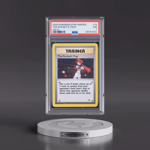 2000 Pokémon Gym Heroes #19 The Rocket's Trap - Holo (PSA 7 NM)