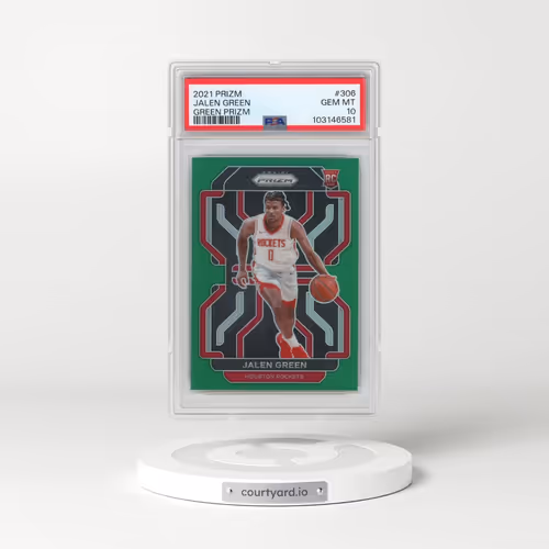 2021 Panini Prizm #306 Jalen Green - Green Prizm (PSA 10 GEM MINT)