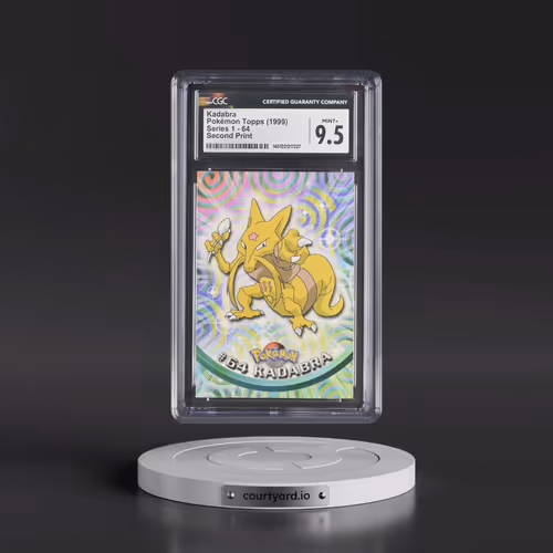 1999 Series 1 (Oval Nintendo Seal) #64 Kadabra - Second Print (Black Topps Logo) (CGC 9.5 MINT+)