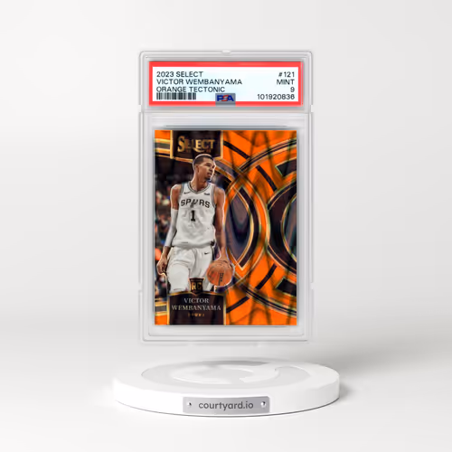 2023 Panini Select #121 Victor Wembanyama - Orange Tectonic (PSA 9 MINT)