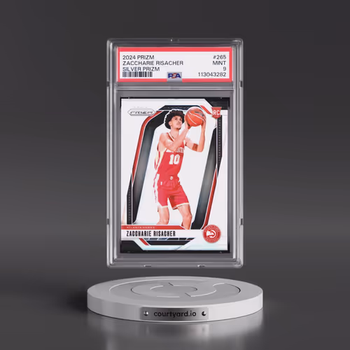 2024 Panini Prizm #265 Zaccharie Risacher - Silver Prizm (PSA 9 MINT)
