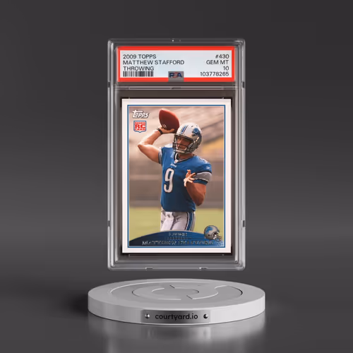 2009 Topps #430 Matthew Stafford - Throwing (PSA 10 GEM MINT)